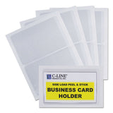 C-Line® Self-adhesive Business Card Holders, Side Load, 2 X 3 1-2, Clear, 10-pack freeshipping - TVN Wholesale 