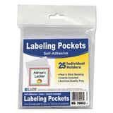 C-Line® Self-adhesive Labeling Pockets, Top Load, 3 3-4 X 3, Clear, 25-pack freeshipping - TVN Wholesale 