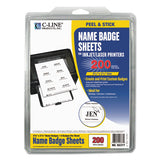 C-Line® Laser Printer Name Badges, 3 3-8 X 2 1-3, White, 200-box freeshipping - TVN Wholesale 