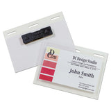 C-Line® Self-laminating Magnetic Style Name Badge Holder Kit, 2" X 3", Clear, 20-box freeshipping - TVN Wholesale 