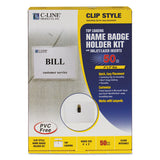 C-Line® Name Badge Kits, Top Load, 4 X 3, Clear, 50-box freeshipping - TVN Wholesale 