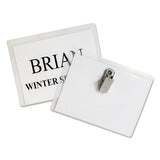 C-Line® Name Badge Kits, Top Load, 4 X 3, Clear, Clip Style, 96-box freeshipping - TVN Wholesale 