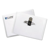 C-Line® Name Badge Kits, Top Load, 3 1-2 X 2 1-4, Clear, Combo Clip-pin, 50-box freeshipping - TVN Wholesale 