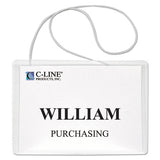 C-Line® Name Badge Kits, Top Load, 4 X 3, Clear, Elastic Cord, 50-box freeshipping - TVN Wholesale 