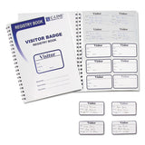 C-Line® Visitor Badges With Registry Log, 3 5-8 X 1 7-8, White, 150 Badges-box freeshipping - TVN Wholesale 