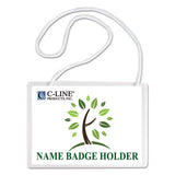 C-Line® Specialty Name Badge Holder Kits, 4 X 3, Horizontal Orientation, White, 50-box freeshipping - TVN Wholesale 