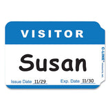 Self-adhesive Name Badges, Hello My Name Is, Blue, 3.5 X 2.25, 100-bx