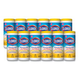 Clorox® Disinfecting Wipes, 7 X 8, Crisp Lemon, 35-canister, 12-carton freeshipping - TVN Wholesale 