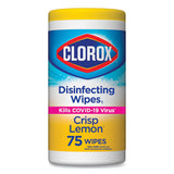 Clorox® Disinfecting Wipes, 7 X 7 3-4, Crisp Lemon, 75-canister freeshipping - TVN Wholesale 