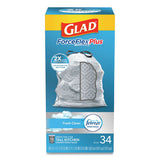 Glad® Forceflexplus Odorshield Tall Kitchen Drawstring Trash Bags, 13 Gal, 0.9 Mil, 24" X 28", White, 204-carton freeshipping - TVN Wholesale 