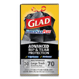 Glad® Forceflexplus Drawstring Large Trash Bags, 30 Gal, 1.05 Mil, 30" X 32", Black, 70-box freeshipping - TVN Wholesale 