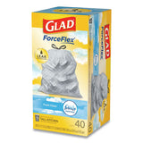 Glad® Odorshield Tall Kitchen Drawstring Bags, 13 Gal, 0.78 Mil, 24" X 27.38", White, 240-carton freeshipping - TVN Wholesale 