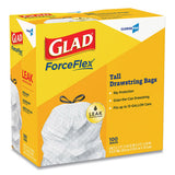 Glad® Tall Kitchen Drawstring Trash Bags, 13 Gal, 0.72 Mil, 24" X 27.38", Gray, 100-box freeshipping - TVN Wholesale 