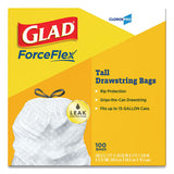 Glad® Tall Kitchen Drawstring Trash Bags, 13 Gal, 0.72 Mil, 24" X 27.38", Gray, 100-box freeshipping - TVN Wholesale 