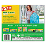Glad® Tall Kitchen Blue Recycling Bags, 13 Gal, 0.9 Mil, 27.38" X 24", Translucent Blue, 45-box freeshipping - TVN Wholesale 