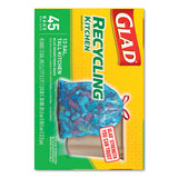 Glad® Tall Kitchen Blue Recycling Bags, 13 Gal, 0.9 Mil, Blue, 180-carton freeshipping - TVN Wholesale 