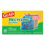 Glad® Tall Kitchen Blue Recycling Bags, 13 Gal, 0.9 Mil, Blue, 180-carton freeshipping - TVN Wholesale 