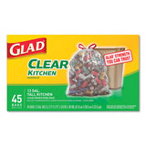 Glad® Recycling Tall Kitchen Drawstring Trash Bags, 13 Gal, 0.9 Mil, 24" X 27.38", Clear, 180-carton freeshipping - TVN Wholesale 