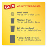 Glad® Odorshield Quick-tie Small Trash Bags, 4 Gal, 0.5 Mil, 8" X 18", White, 156-carton freeshipping - TVN Wholesale 