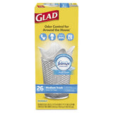 Glad® Odorshield Medium Quick-tie Trash Bags, 8 Gal, 0.57 Mil, 21.63" X 23", White, 26-box freeshipping - TVN Wholesale 