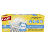 Glad® Odorshield Medium Quick-tie Trash Bags, 8 Gal, 0.57 Mil, 21.63" X 23", White, 26-box freeshipping - TVN Wholesale 