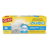 Glad® Odorshield Medium Quick-tie Trash Bags, 8 Gal, 0.57 Mil, 21.63" X 23", White, 156-carton freeshipping - TVN Wholesale 