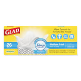 Glad® Odorshield Medium Quick-tie Trash Bags, 8 Gal, 0.57 Mil, 21.63" X 23", White, 156-carton freeshipping - TVN Wholesale 