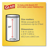 Glad® Odorshield Tall Kitchen Drawstring Bags, 13 Gal, 0.95 Mil, 24" X 27.38", White, 80-box freeshipping - TVN Wholesale 