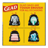 Glad® Drawstring Large Trash Bags, 30 Gal, 1.05 Mil, 30" X 33", Black, 90-carton freeshipping - TVN Wholesale 