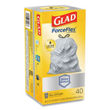 Glad® Tall Kitchen Drawstring Trash Bags, 13 Gal, 0.72 Mil, 23.75" X 24.88", White, 240-carton freeshipping - TVN Wholesale 