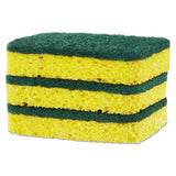S.O.S.® Heavy Duty Scrubber Sponge, 2.5 X 4.5, 0.9" Thick, Yellow-green, 3-pack, 8 Packs-carton freeshipping - TVN Wholesale 