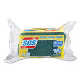 S.O.S.® Heavy Duty Scrubber Sponge, 2.5 X 4.5, 0.9" Thick, Yellow-green, 3-pack, 8 Packs-carton freeshipping - TVN Wholesale 