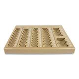 CONTROLTEK® Plastic Coin Tray, 6 Compartments, Stackable, 7.75 X 10 X 1.5, Tan freeshipping - TVN Wholesale 