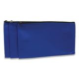 CONTROLTEK® Fabric Deposit Bag, Vinyl, 5.5 X 11, Blue, 3-pack freeshipping - TVN Wholesale 