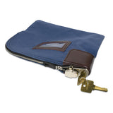 CONTROLTEK® Fabric Deposit Bag, Locking, 8.5 X 11 X 1, Nylon, Blue freeshipping - TVN Wholesale 