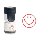 ACCUSTAMP® Pre-inked Round Stamp, Smiley, 5-8" Dia., Red freeshipping - TVN Wholesale 