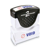 ACCUSTAMP2® Pre-inked Shutter Stamp, Red-blue, Void, 1 5-8 X 1-2 freeshipping - TVN Wholesale 