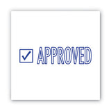 ACCUSTAMP2® Pre-inked Shutter Stamp, Blue, Approved, 1 5-8 X 1-2 freeshipping - TVN Wholesale 