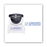 ACCUSTAMP2® Pre-inked Shutter Stamp, Blue, Approved, 1 5-8 X 1-2 freeshipping - TVN Wholesale 