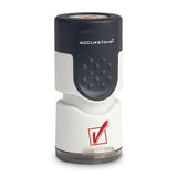 ACCUSTAMP® Pre-inked Round Stamp, Check Mark, 5-8" Dia, Red freeshipping - TVN Wholesale 