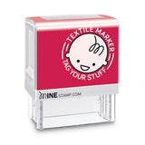 COSCO Mine Textile Stamp, 1 1-2" X 1 1-2", Black freeshipping - TVN Wholesale 