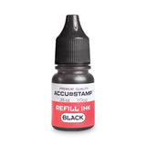 COSCO Accu-stamp Gel Ink Refill, Black, 0.35 Oz Bottle freeshipping - TVN Wholesale 