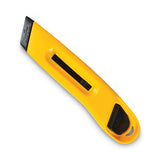 COSCO Plastic Utility Knife With Retractable Blade And Snap Closure, Yellow freeshipping - TVN Wholesale 