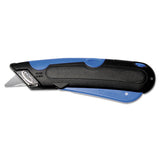 COSCO Easycut Cutter Knife W-self-retracting Safety-tipped Blade, Black-blue freeshipping - TVN Wholesale 