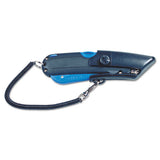 COSCO Easycut Self-retracting Cutter With Safety-tip Blade And Holster, Black-blue freeshipping - TVN Wholesale 