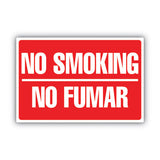 COSCO Two-sided Signs, No Smoking-no Fumar, 8 X 12, Red freeshipping - TVN Wholesale 