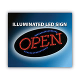 COSCO Led Open Sign, 10 1-2: X 20 1-8", Red And Blue Graphics freeshipping - TVN Wholesale 