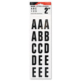 COSCO Letters, Numbers And Symbols, Adhesive, 2", Black, 84 Characters freeshipping - TVN Wholesale 