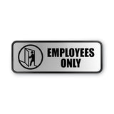 COSCO Brushed Metal Office Sign, Employees Only, 9 X 3, Silver freeshipping - TVN Wholesale 