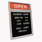 COSCO Message-business Hours Sign, 15 X 20 1-2, Black-red freeshipping - TVN Wholesale 